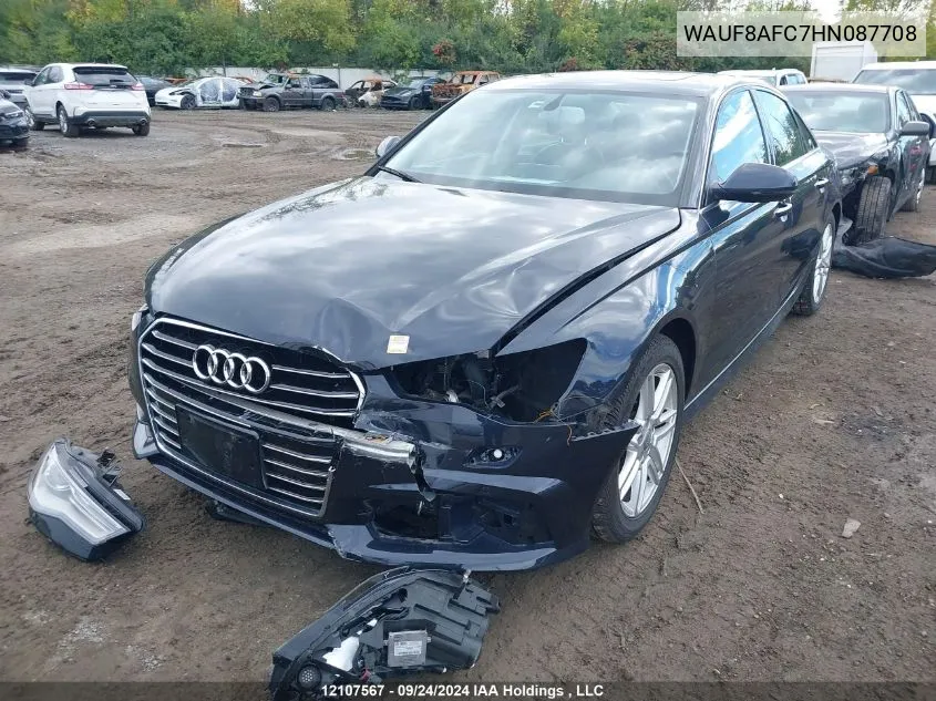 2017 Audi A6 Premium VIN: WAUF8AFC7HN087708 Lot: 12107567