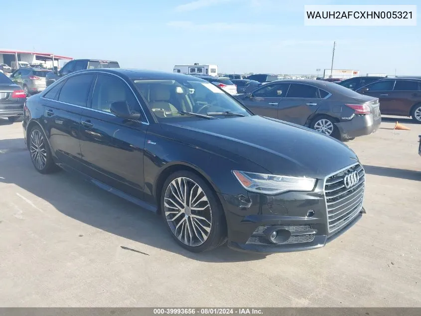 2017 Audi A6 3.0T Premium Plus VIN: WAUH2AFCXHN005321 Lot: 39993656