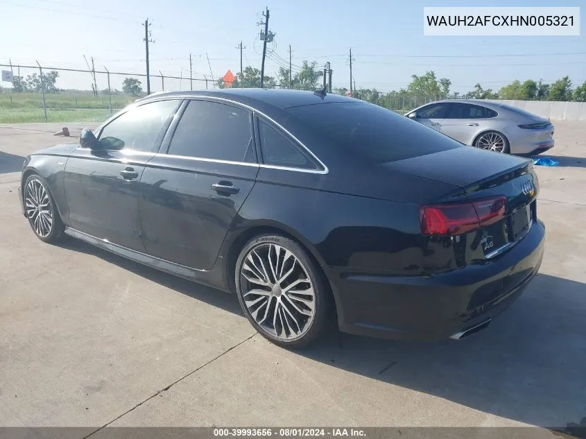 2017 Audi A6 3.0T Premium Plus VIN: WAUH2AFCXHN005321 Lot: 39993656