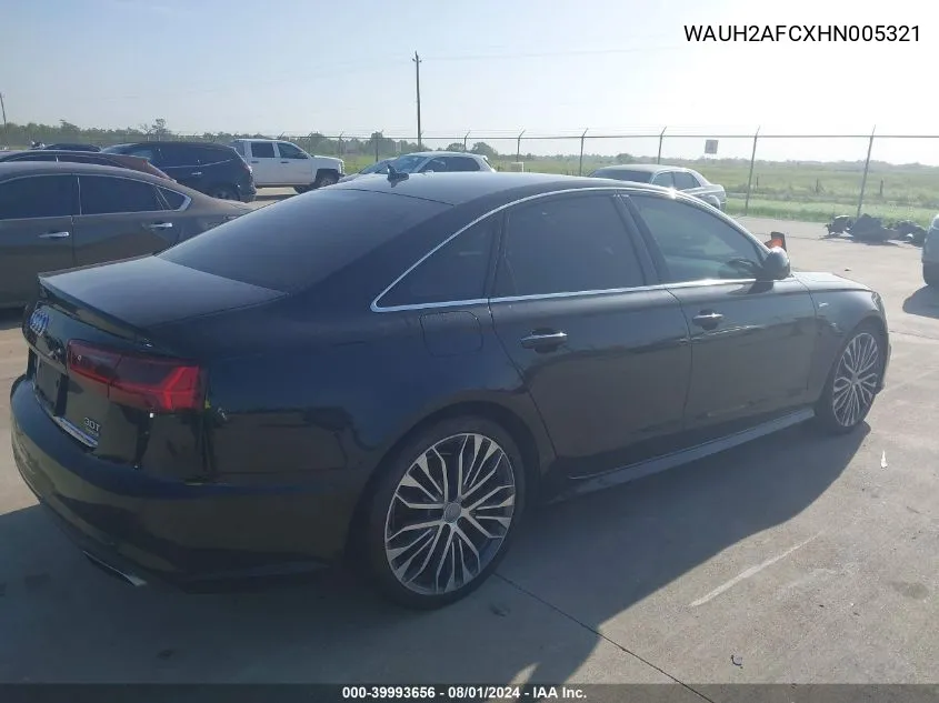 2017 Audi A6 3.0T Premium Plus VIN: WAUH2AFCXHN005321 Lot: 39993656