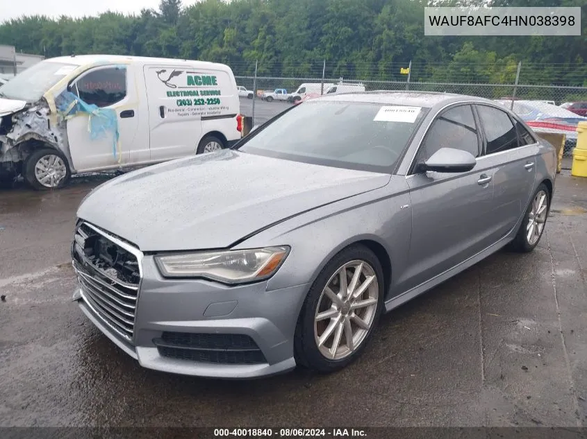 2017 Audi A6 2.0T Premium VIN: WAUF8AFC4HN038398 Lot: 40018840