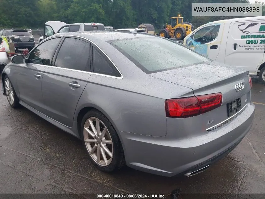 WAUF8AFC4HN038398 2017 Audi A6 2.0T Premium