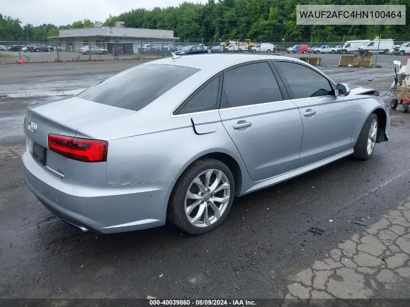 2017 Audi A6 Premium Plus VIN: WAUF2AFC4HN100464 Lot: 40039860