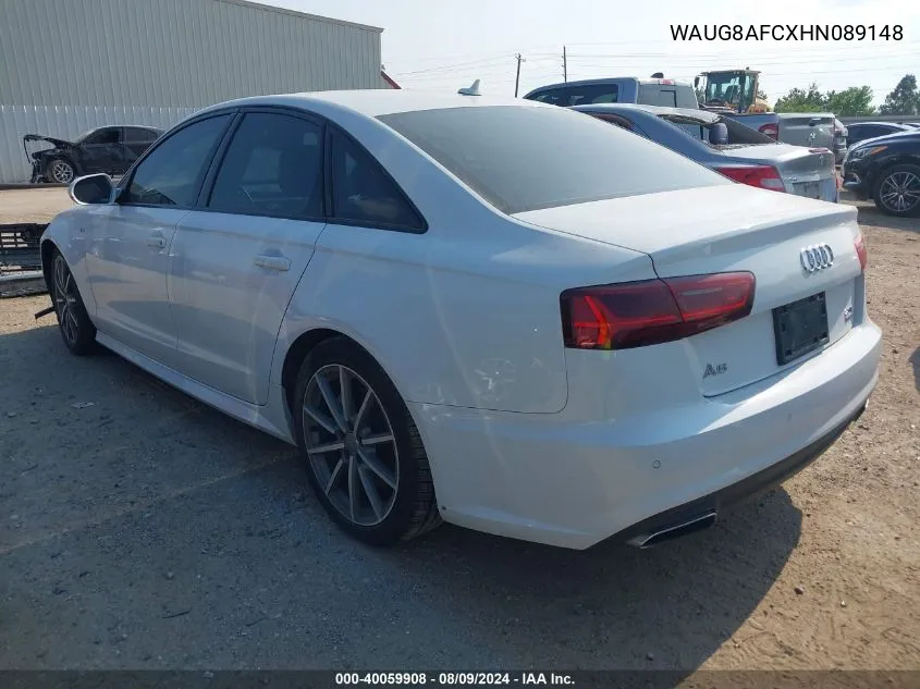 WAUG8AFCXHN089148 2017 Audi A6 2.0T Premium