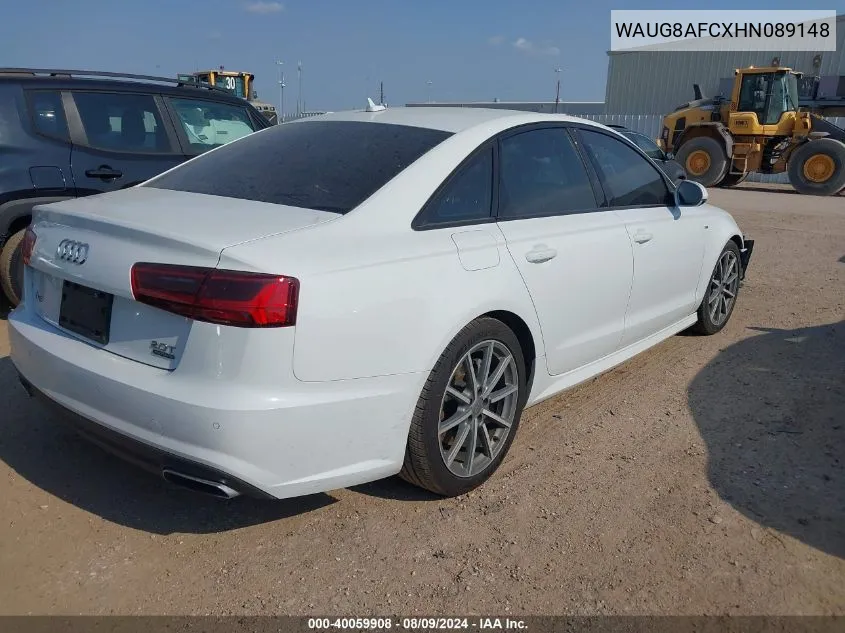 2017 Audi A6 2.0T Premium VIN: WAUG8AFCXHN089148 Lot: 40059908