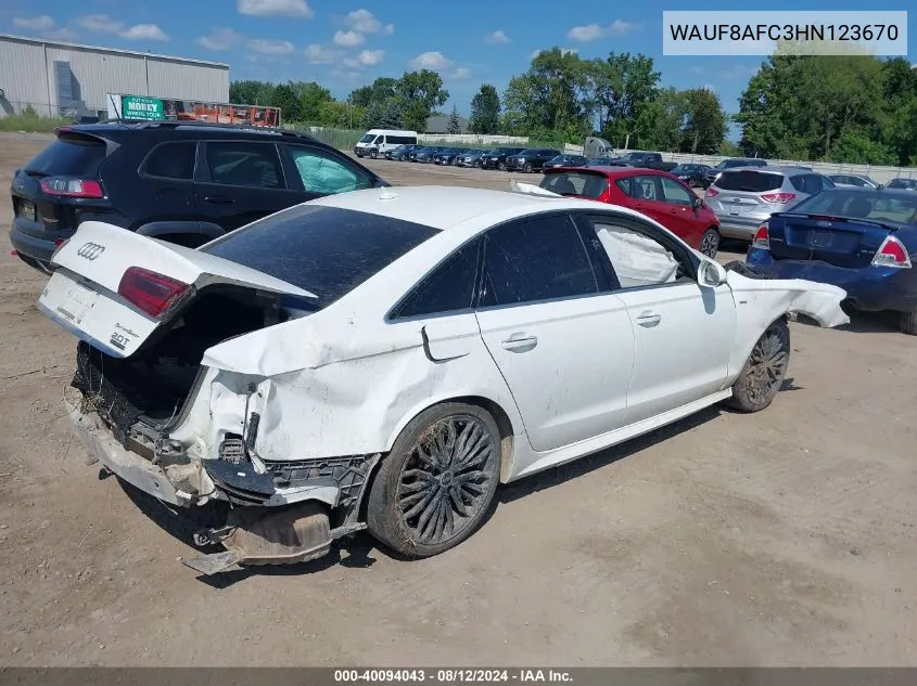 WAUF8AFC3HN123670 2017 Audi A6 2.0T Premium