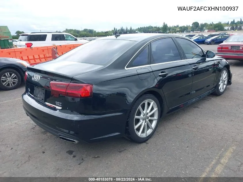 WAUF2AFCXHN100937 2017 Audi A6 Premium Plus