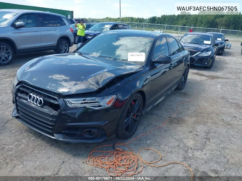 WAUF3AFC5HN067505 2017 Audi A6 3.0T Competition Prestige