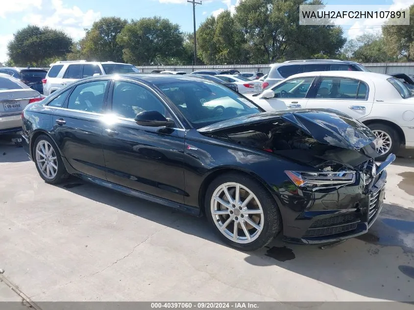 2017 Audi A6 3.0T Premium Plus VIN: WAUH2AFC2HN107891 Lot: 40397060