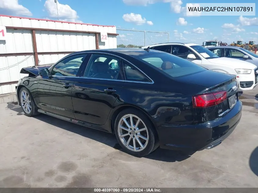 2017 Audi A6 3.0T Premium Plus VIN: WAUH2AFC2HN107891 Lot: 40397060