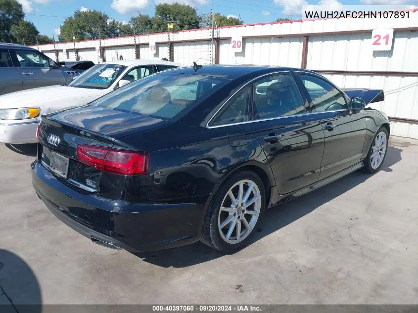 2017 Audi A6 3.0T Premium Plus VIN: WAUH2AFC2HN107891 Lot: 40397060