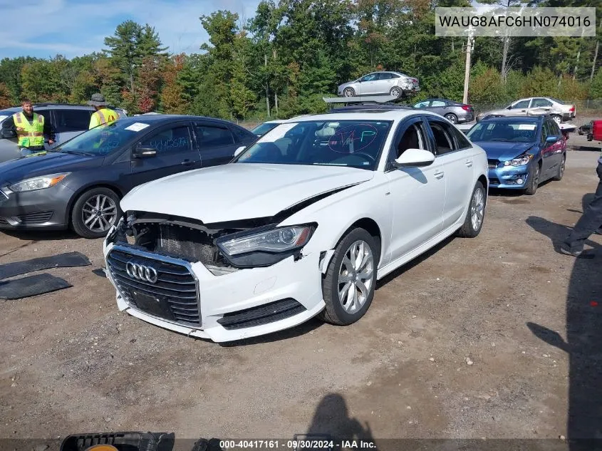 2017 Audi A6 Premium Plus VIN: WAUG8AFC6HN074016 Lot: 40417161