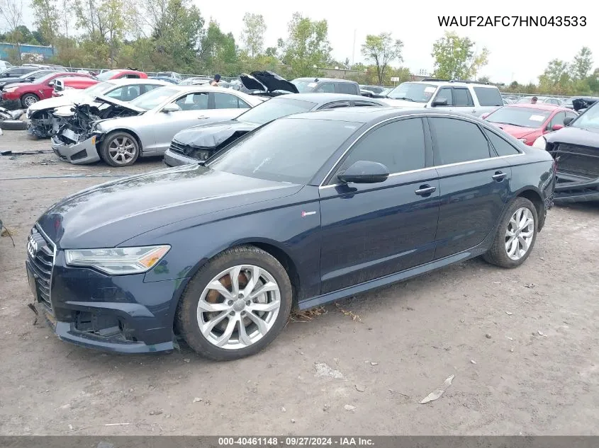 2017 Audi A6 3.0T Premium Plus VIN: WAUF2AFC7HN043533 Lot: 40461148