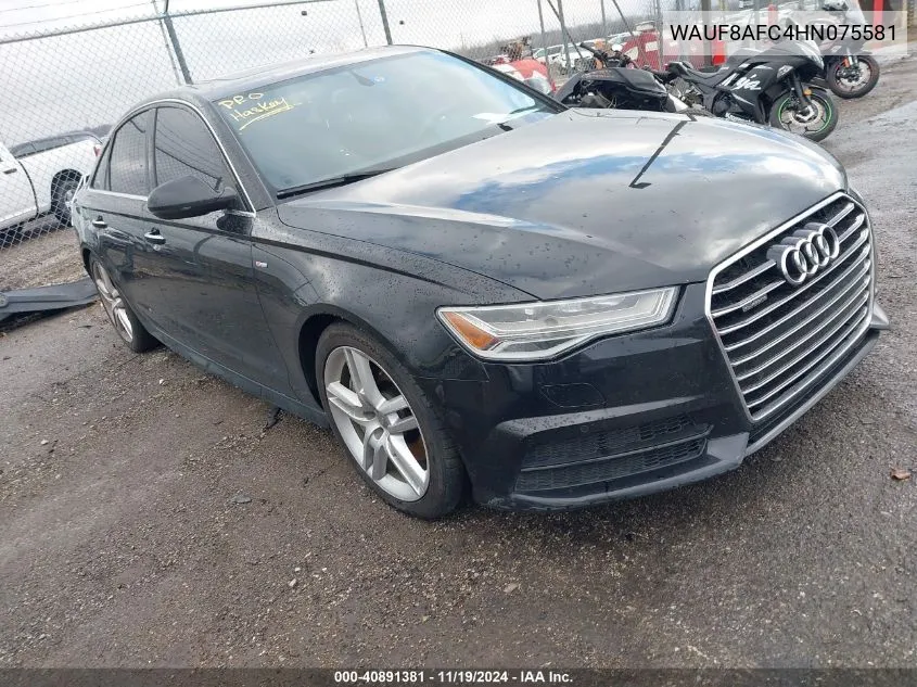 2017 Audi A6 2.0T Premium VIN: WAUF8AFC4HN075581 Lot: 40891381