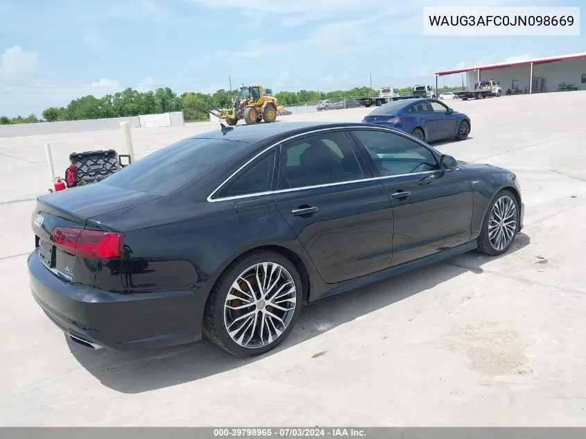 WAUG3AFC0JN098669 2018 Audi A6 3.0T Premium