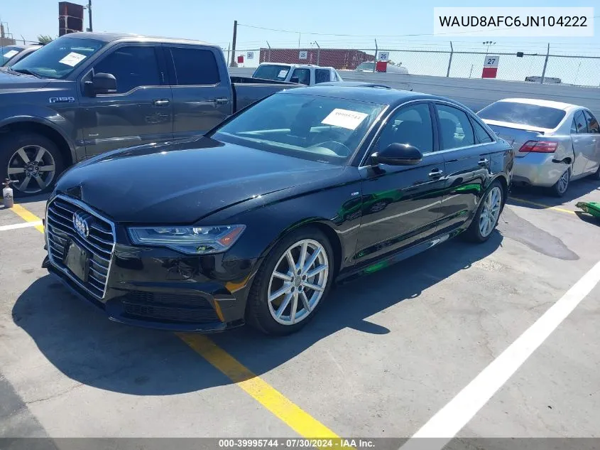 2018 Audi A6 2.0T Premium VIN: WAUD8AFC6JN104222 Lot: 39995744