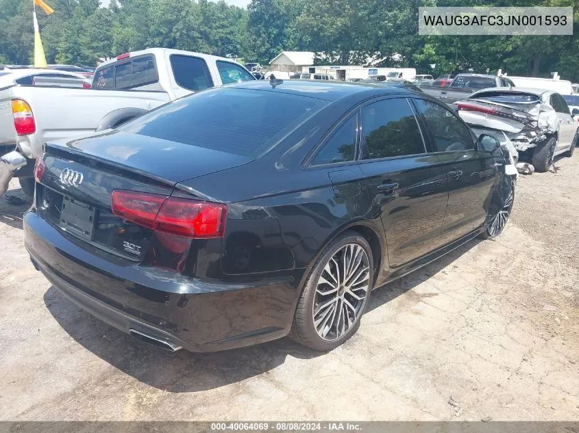 2018 Audi A6 3.0T Premium VIN: WAUG3AFC3JN001593 Lot: 40064069