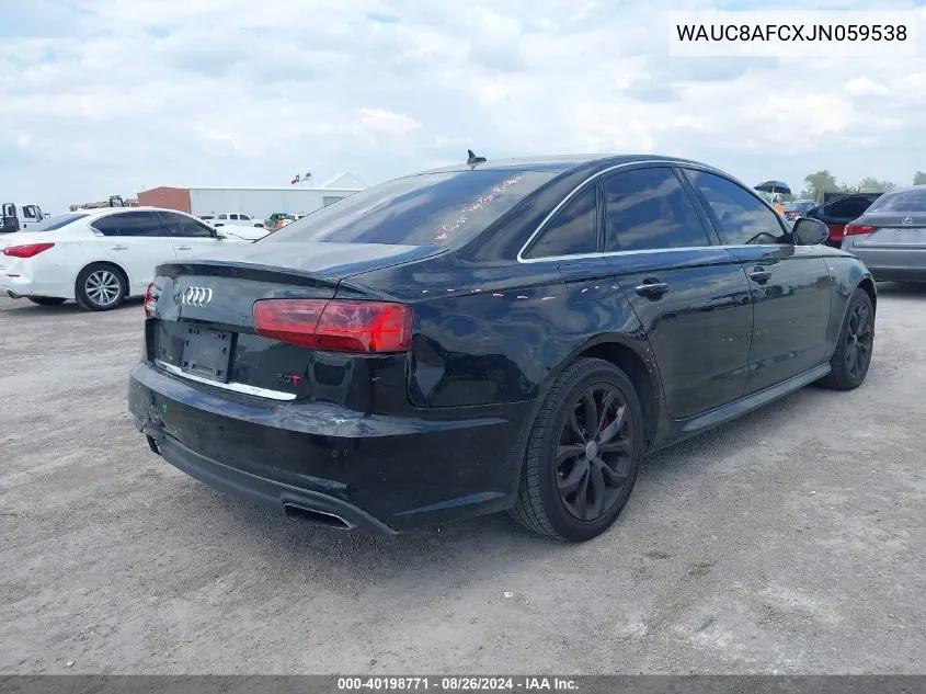 2018 Audi A6 2.0T Premium/2.0T Sport VIN: WAUC8AFCXJN059538 Lot: 40198771