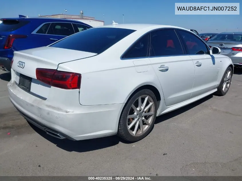 2018 Audi A6 2.0T Premium VIN: WAUD8AFC1JN007252 Lot: 40235325