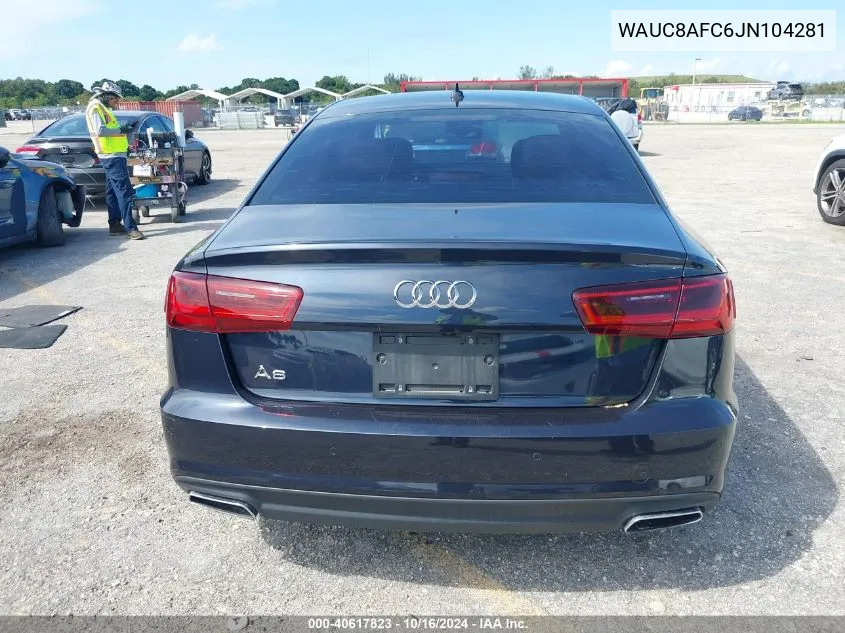 2018 Audi A6 2.0T Premium/2.0T Sport VIN: WAUC8AFC6JN104281 Lot: 40617823