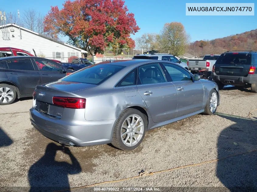 2018 Audi A6 2.0T Premium VIN: WAUG8AFCXJN074770 Lot: 40790022