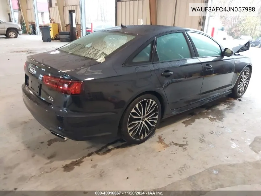 2018 Audi A6 3.0T Premium/3.0T Sport VIN: WAUF3AFC4JN057988 Lot: 40916667