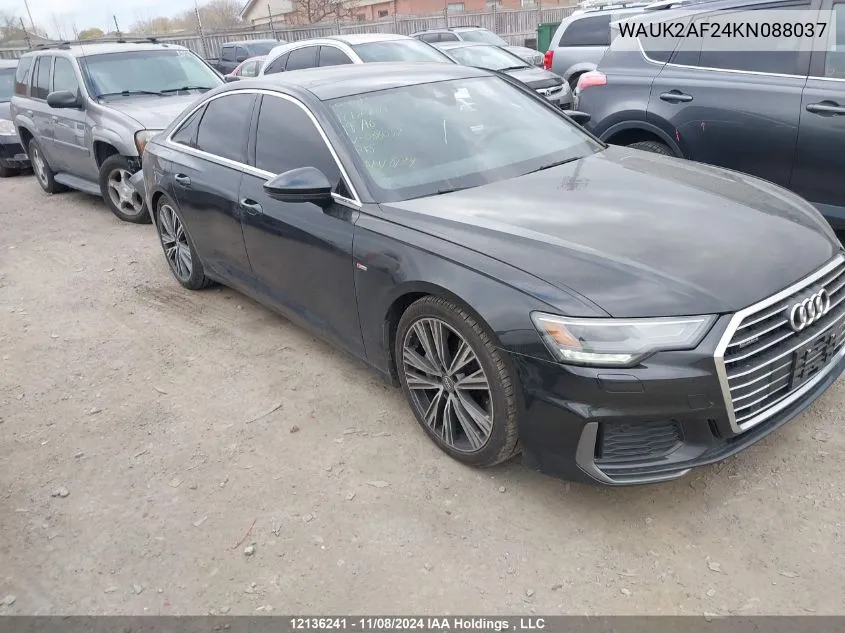 2019 Audi A6 VIN: WAUK2AF24KN088037 Lot: 12136241