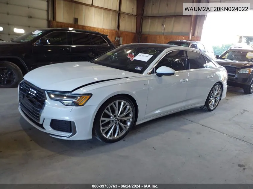 2019 Audi A6 55 Premium VIN: WAUM2AF20KN024022 Lot: 39703763