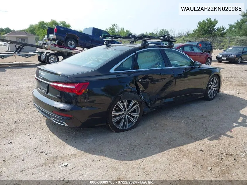 WAUL2AF22KN020985 2019 Audi A6 55 Premium