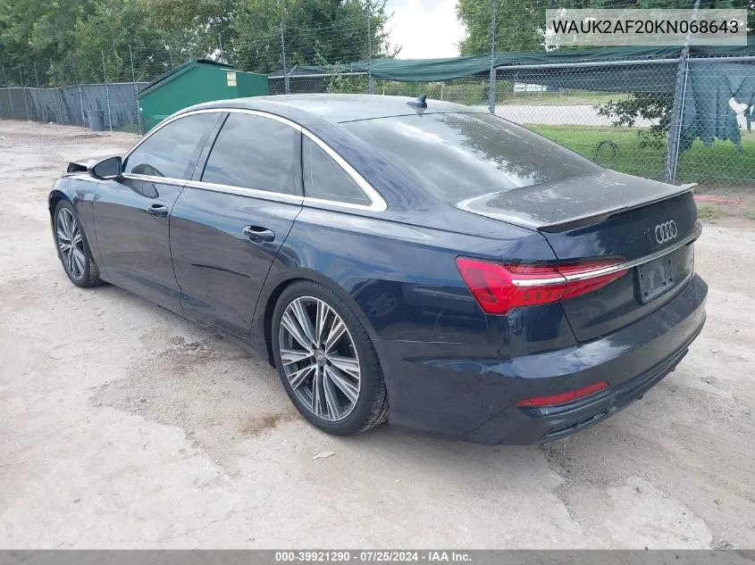 WAUK2AF20KN068643 2019 Audi A6 55 Premium