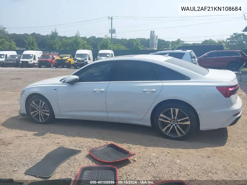 2019 Audi A6 55 Premium VIN: WAUL2AF21KN108684 Lot: 40105898