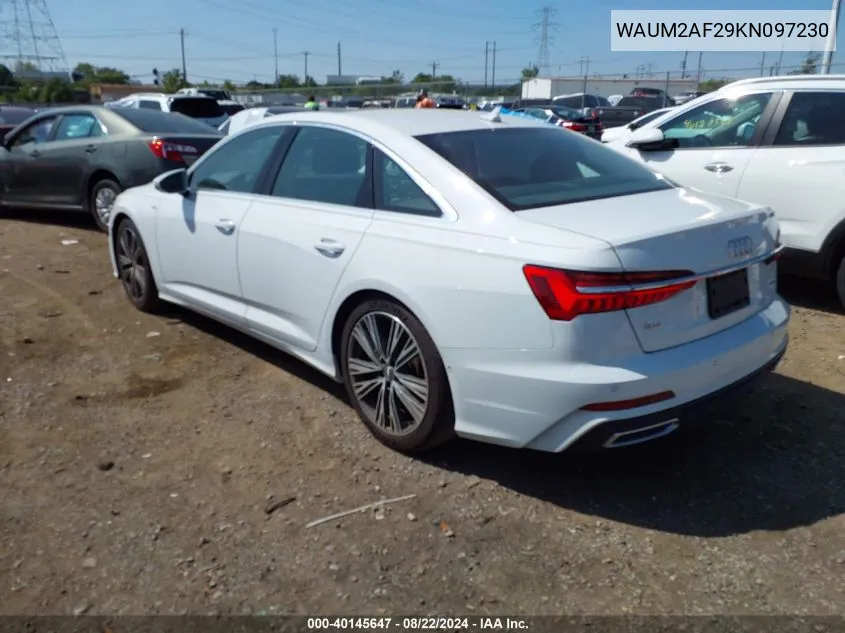 2019 Audi A6 55 Premium VIN: WAUM2AF29KN097230 Lot: 40145647