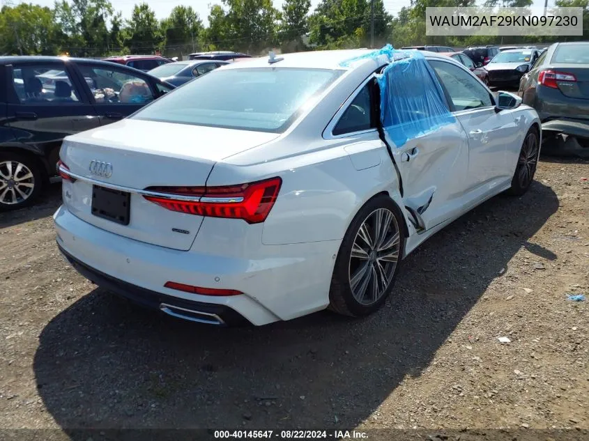 2019 Audi A6 55 Premium VIN: WAUM2AF29KN097230 Lot: 40145647