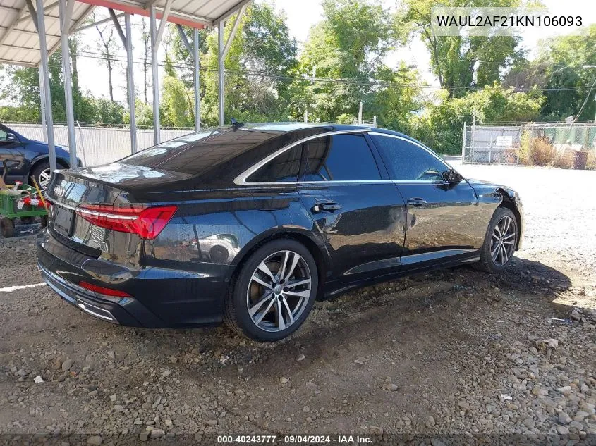 2019 Audi A6 55 Premium VIN: WAUL2AF21KN106093 Lot: 40243777