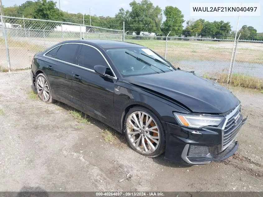 2019 Audi A6 Premium Plus VIN: WAUL2AF21KN040497 Lot: 40264897