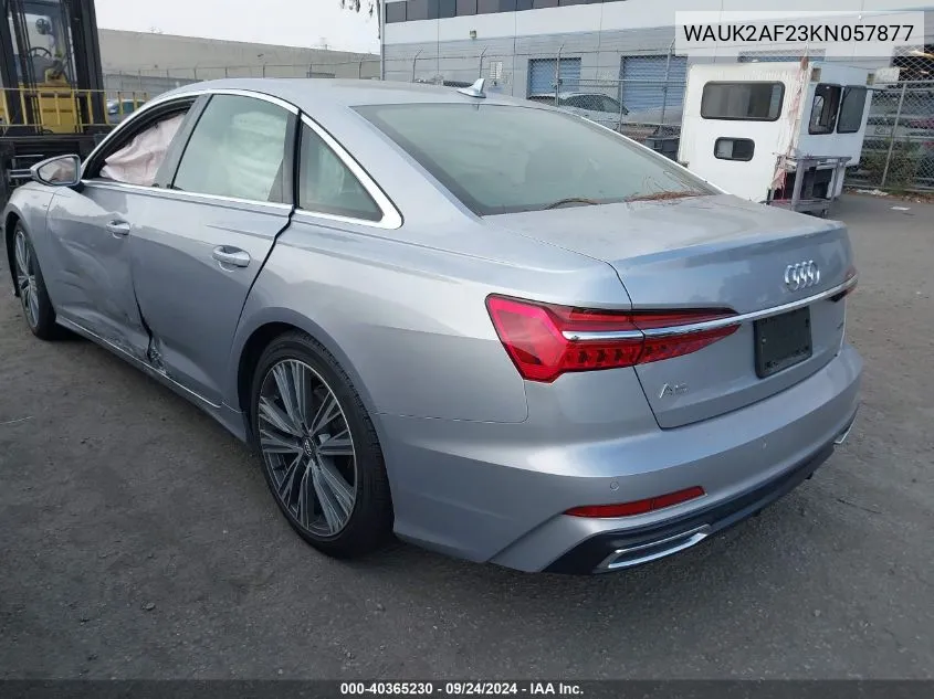 2019 Audi A6 55 Premium VIN: WAUK2AF23KN057877 Lot: 40365230