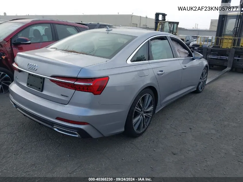 2019 Audi A6 55 Premium VIN: WAUK2AF23KN057877 Lot: 40365230