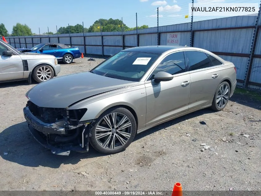 2019 Audi A6 55 Premium VIN: WAUL2AF21KN077825 Lot: 40380449