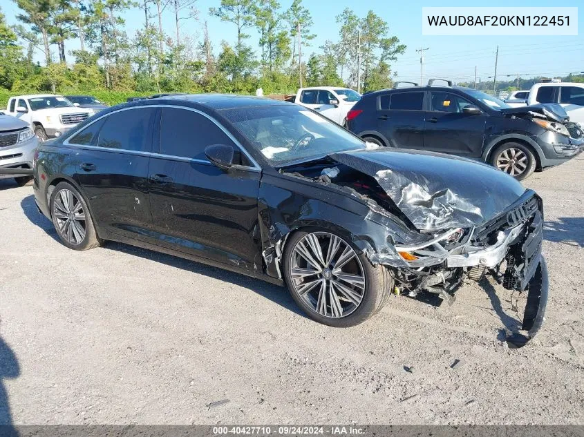 2019 Audi A6 Premium VIN: WAUD8AF20KN122451 Lot: 40427710