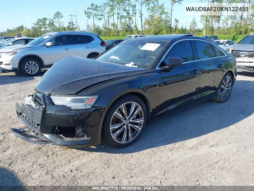 2019 Audi A6 Premium VIN: WAUD8AF20KN122451 Lot: 40427710