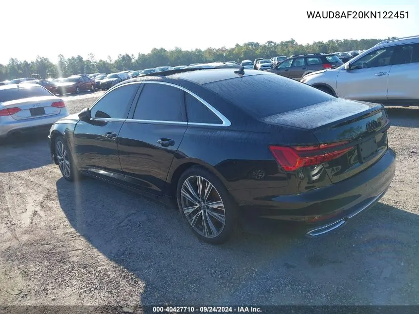 2019 Audi A6 Premium VIN: WAUD8AF20KN122451 Lot: 40427710