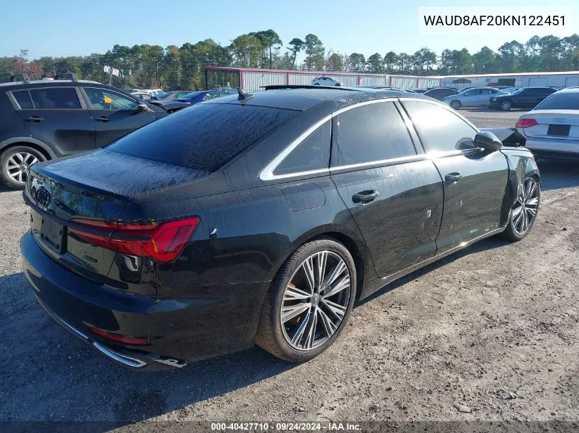 2019 Audi A6 Premium VIN: WAUD8AF20KN122451 Lot: 40427710