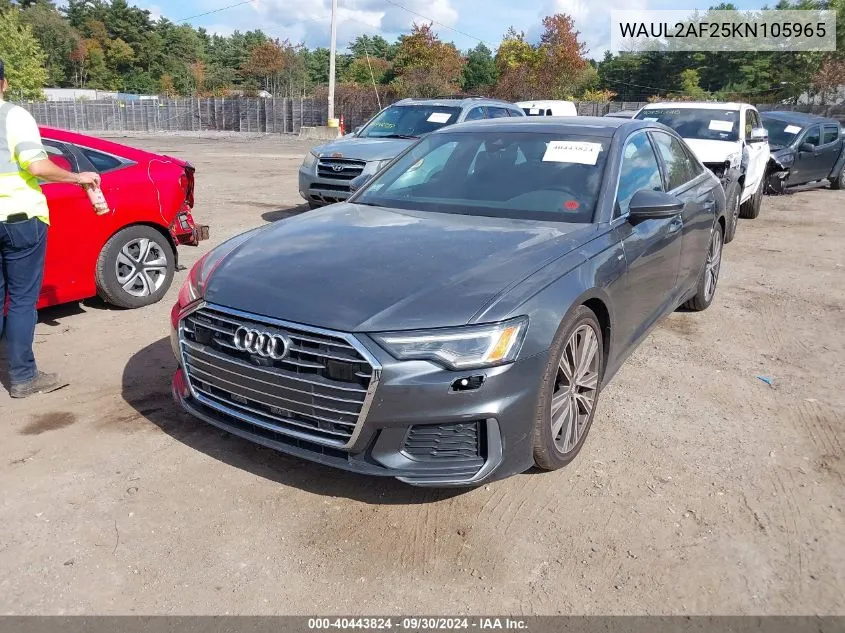 2019 Audi A6 55 Premium VIN: WAUL2AF25KN105965 Lot: 40443824