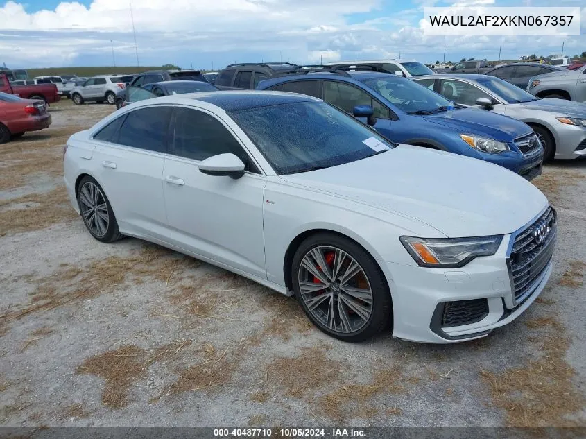 2019 Audi A6 Premium Plus VIN: WAUL2AF2XKN067357 Lot: 40487710