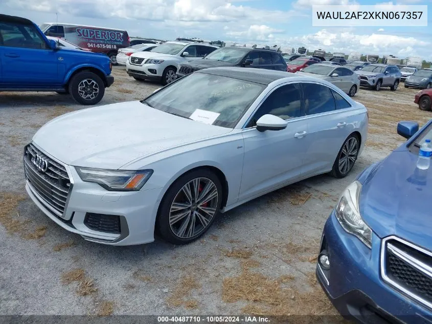 2019 Audi A6 Premium Plus VIN: WAUL2AF2XKN067357 Lot: 40487710