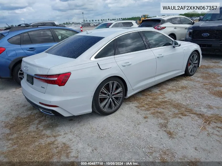 2019 Audi A6 Premium Plus VIN: WAUL2AF2XKN067357 Lot: 40487710