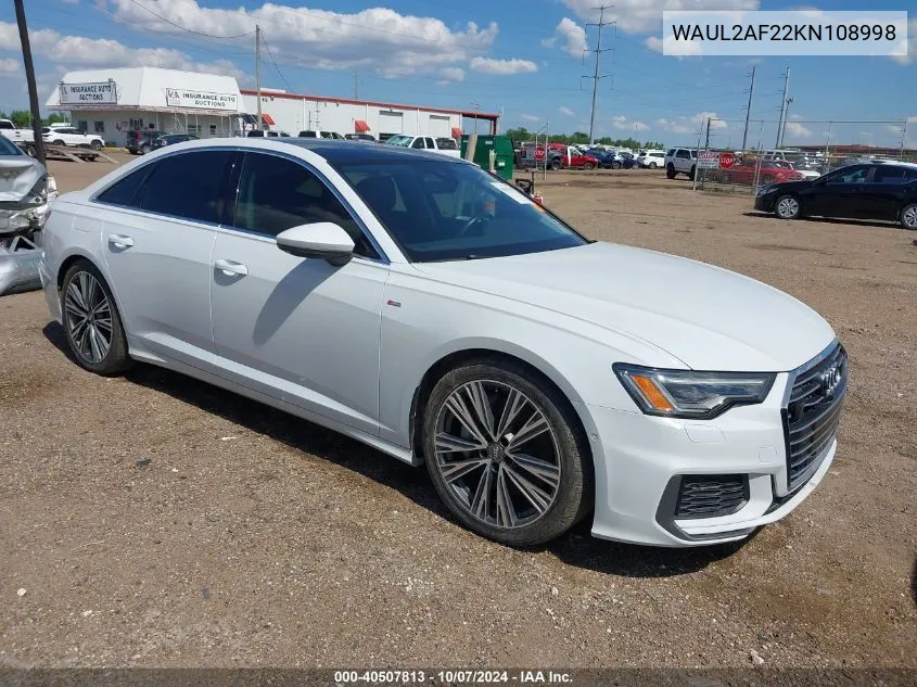 2019 Audi A6 55 Premium VIN: WAUL2AF22KN108998 Lot: 40507813