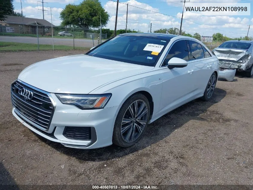 2019 Audi A6 55 Premium VIN: WAUL2AF22KN108998 Lot: 40507813