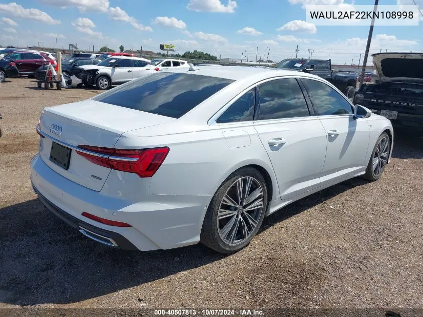 2019 Audi A6 55 Premium VIN: WAUL2AF22KN108998 Lot: 40507813