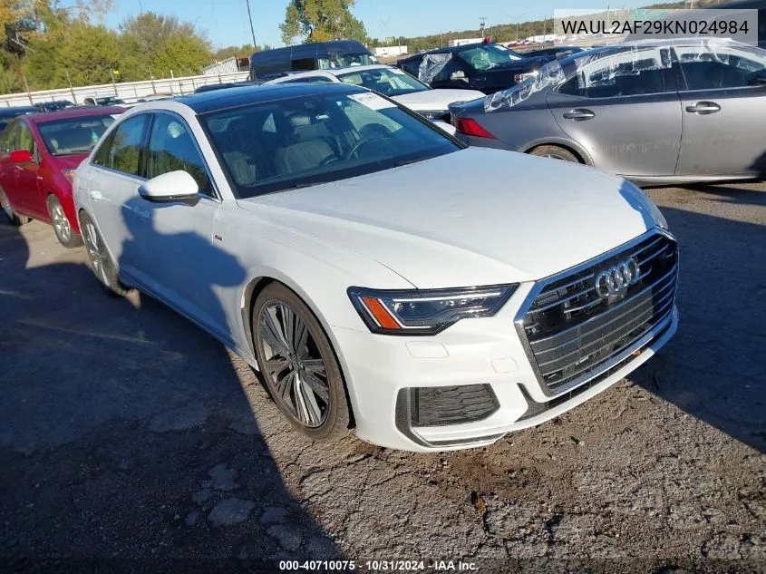 2019 Audi A6 55 Premium VIN: WAUL2AF29KN024984 Lot: 40710075